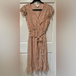 Lauren Conrad shortsleeved midi floral dress